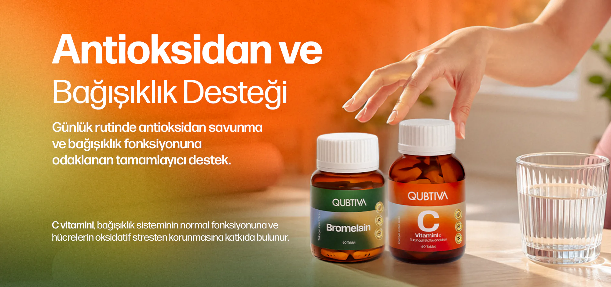 Ödem Dengesi ve Antioksidan Rutini – Antioksidan ve bağışıklık desteği: Bromelain ve C Vitamini