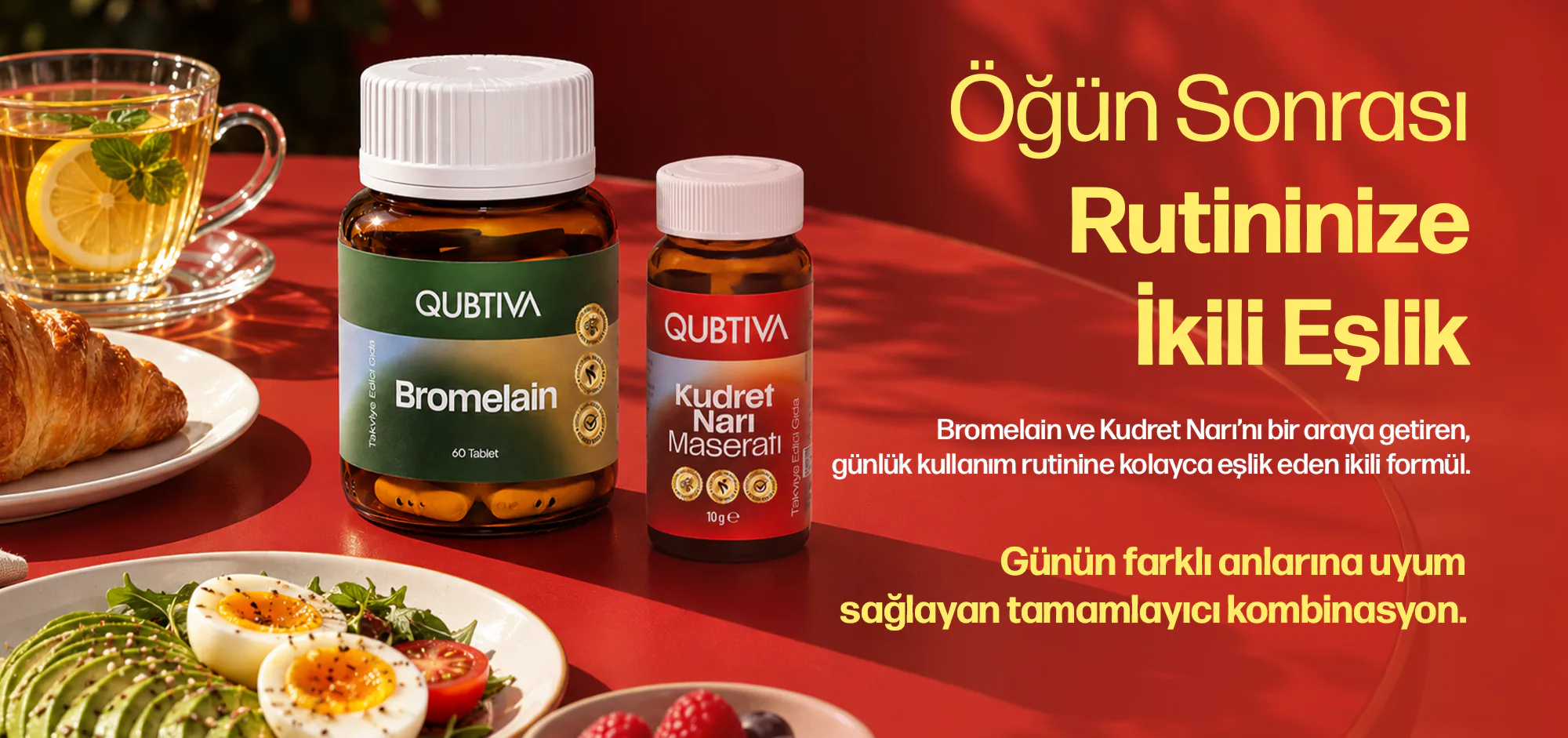 Sindirim Konforu Rutini – Öğün sonrası rutininize ikili eşlik: Bromelain ve Kudret Narı Maseratı