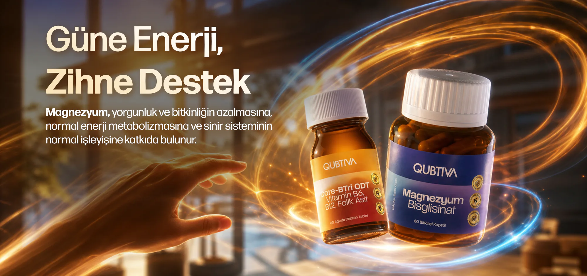 Enerji ve Odak Rutini – Güne enerji, zihne destek: Core-BTri ODT ve Magnezyum Bisglisinat