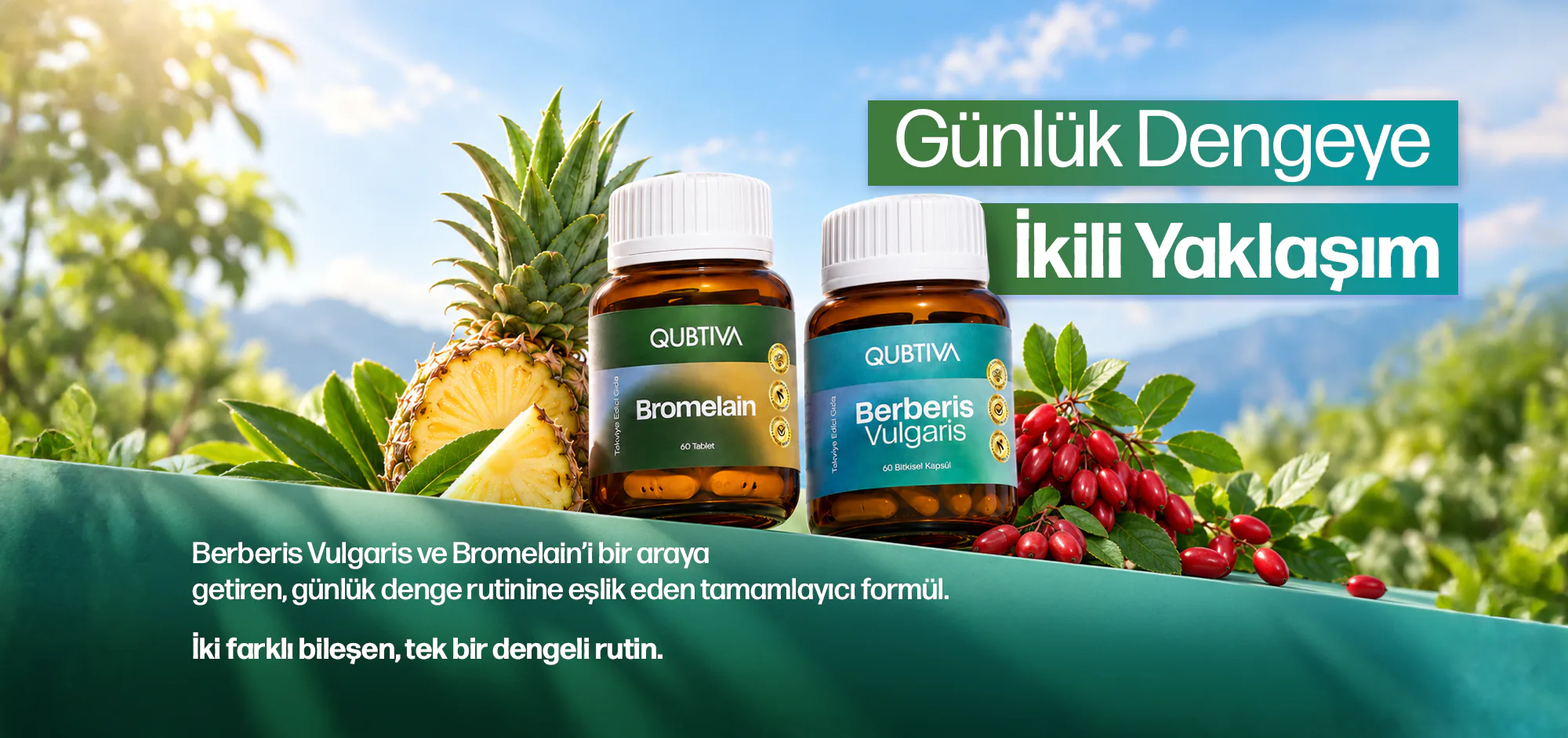 Metabolik Denge ve Hafiflik Rutini – Günlük dengeye ikili yaklaşım: Berberis Vulgaris ve Bromelain